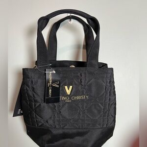 Valentino Christy Paris Bag Purse.  Black with Gold accents.  NWT.